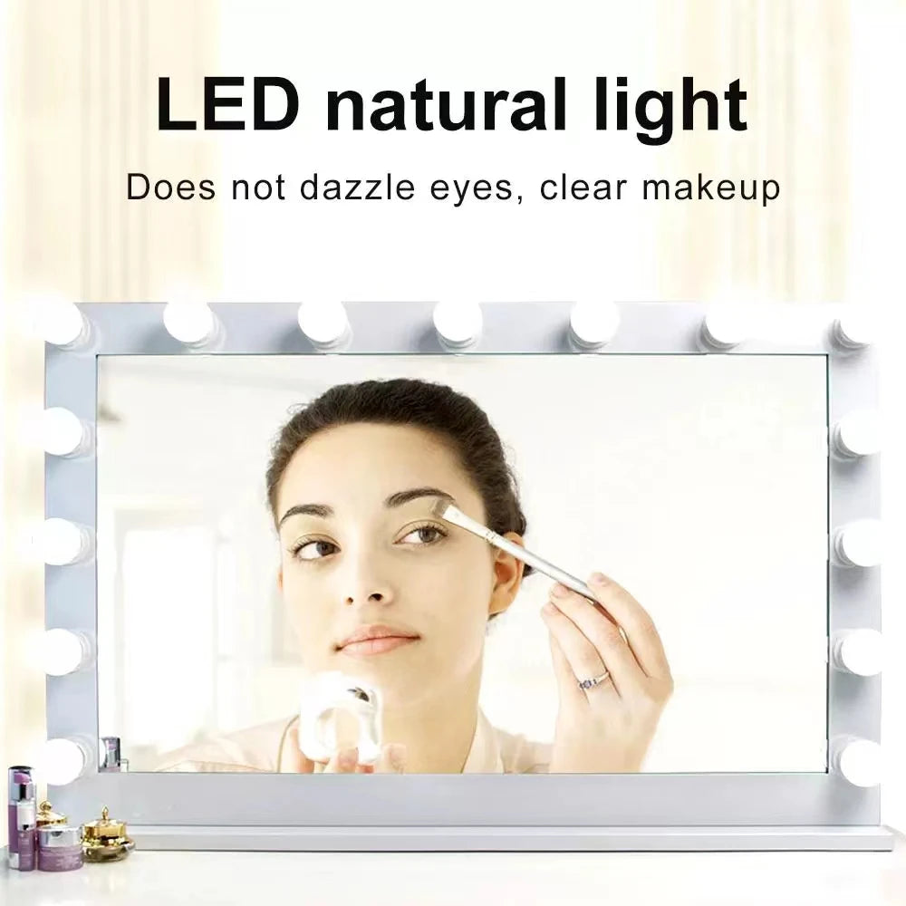 Bombillas LED para espejo de maquillaje, lámpara de tocador regulable con USB, 12V