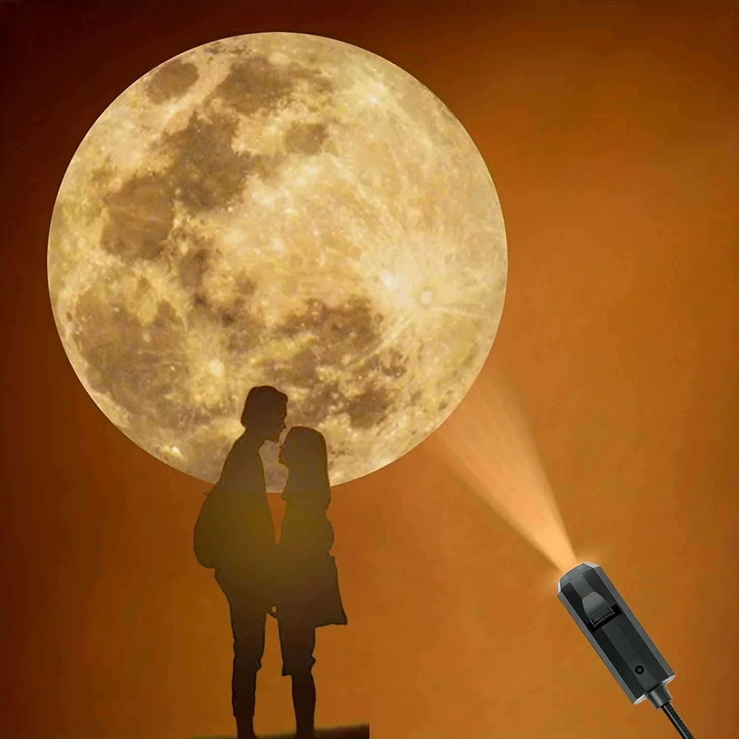 Lámpara de Proyección USB de Techo con Diseño de Luna y Tierra, Luz de Ambiente, Cielo Estrellado, Luz Nocturna, Decoración Romántica para Dormitorio, Proyector de Galaxia