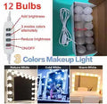 Bombillas LED para espejo de maquillaje, lámpara de tocador regulable con USB, 12V