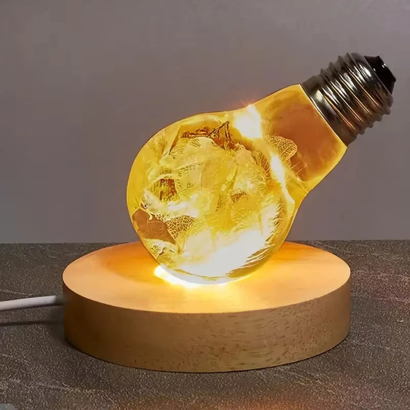 Luces decorativas de escritorio de madera, Base de luz, luz nocturna, pantalla Led Usb de madera, soporte de exhibición, lámpara, adorno artístico