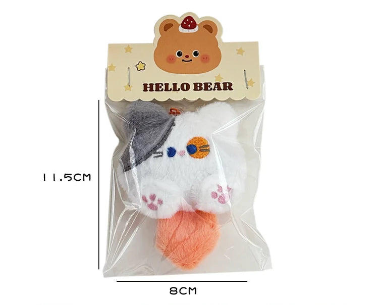 Lindo gato de peluche muñeca colgante chica mochila muñeca colgante pareja bolso llavero regalo decorativo