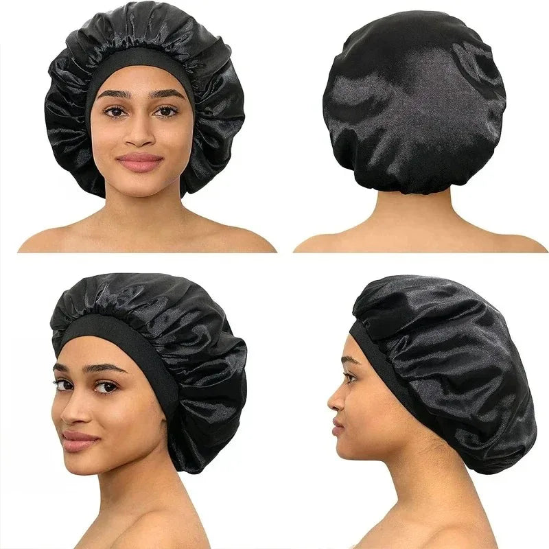 Varilla rizadora sin calor, diadema, conjunto de capó de satén, rizador de pelo sin calor, rulos suaves, rizos perezosos, gorro para dormir, gorro de noche